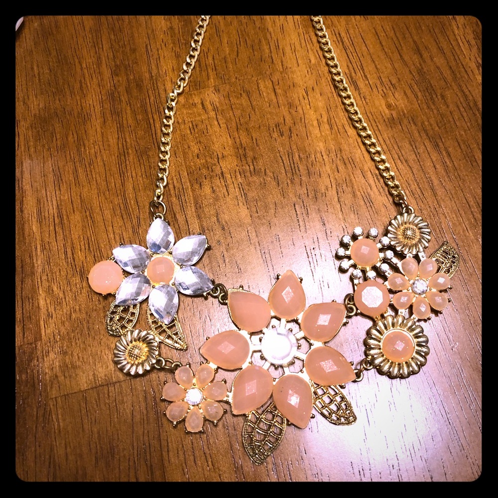 Beautiful flower statement necklace
